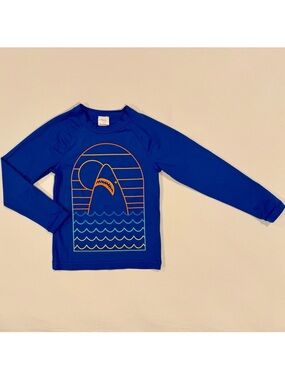 Hanna Andersson Graphic Rashguard Boys 5 110 cm Shark Swim Shirt Long Sleeves